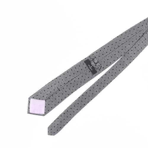 Jeff Banks Grey Geometric Silk Designer Tie