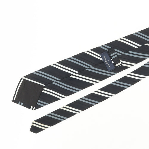 Daniel Hechter Men's Black Striped Silk Tie