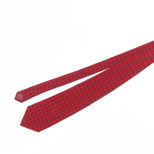 Roxy Men's Red Geometric Silk Tie, One Size