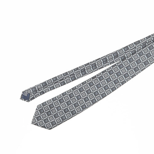 Pierre Cardin Men's Grey Geometric Designer Tie