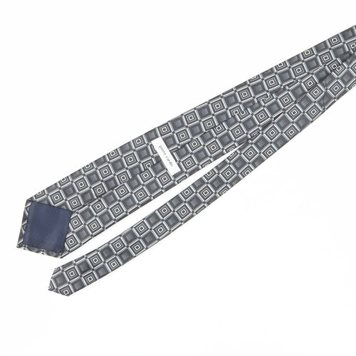 Pierre Cardin Men's Grey Geometric Designer Tie