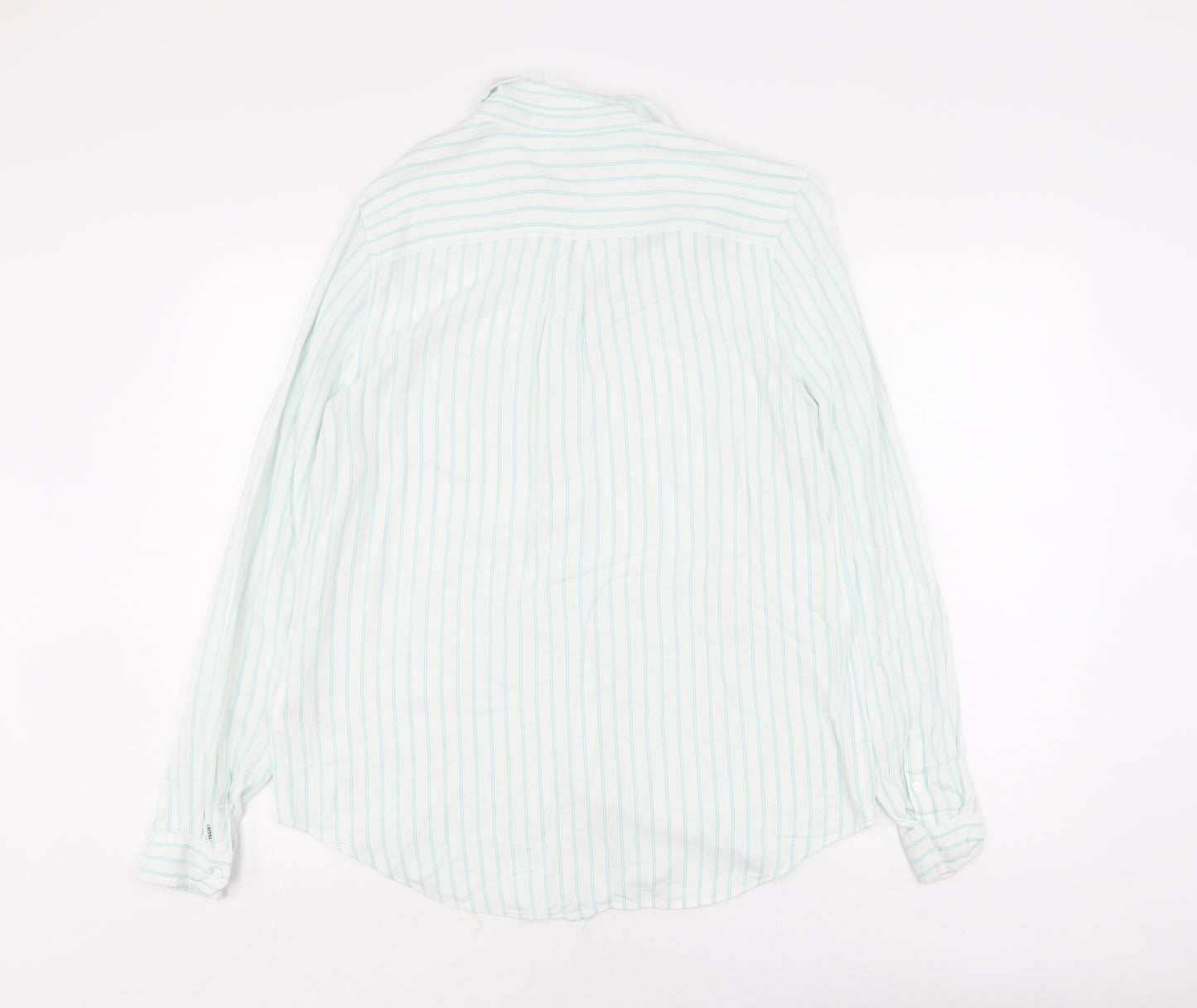TOG24 Women's White Striped Button-Up Shirt Size 16