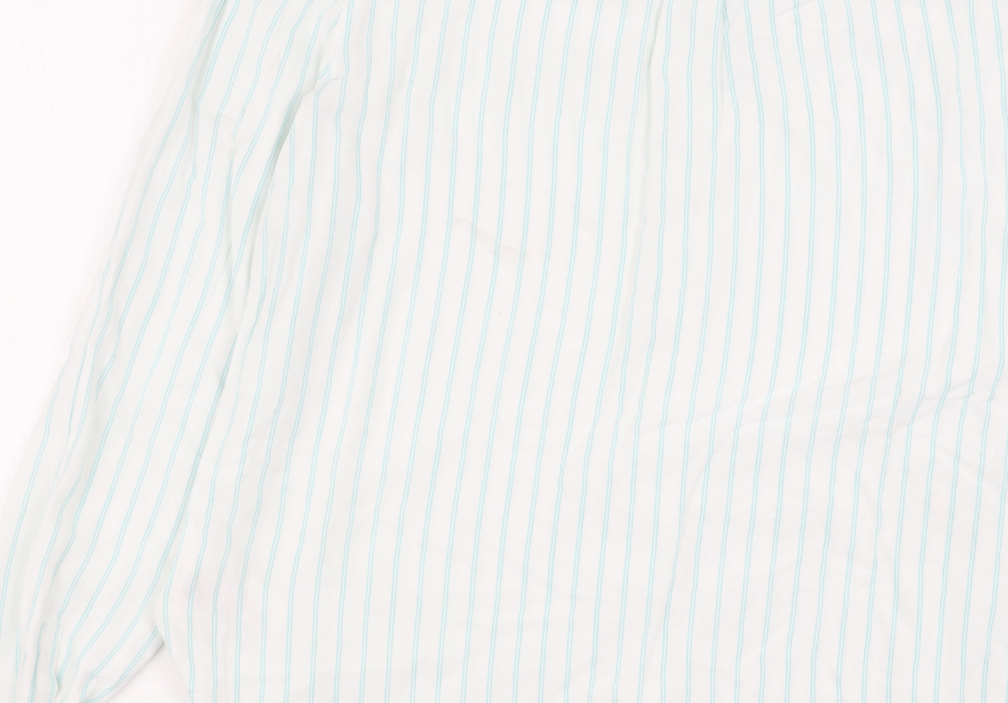 TOG24 Women's White Striped Button-Up Shirt Size 16