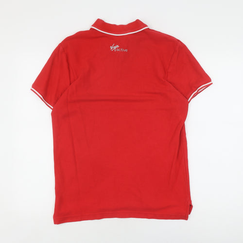 Nike Men's Red Polo Active Gym Shirt M