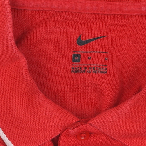 Nike Men's Red Polo Active Gym Shirt M