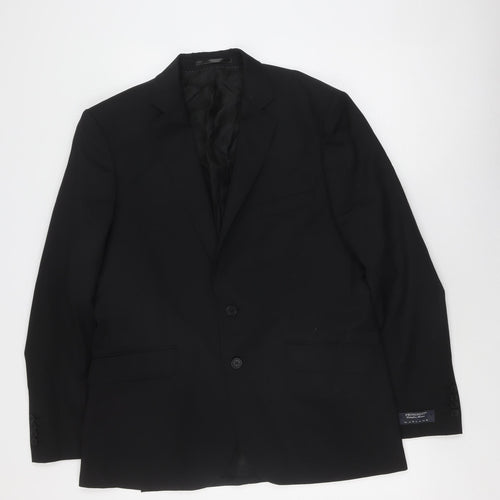 Jaeger Men's Black 42R Regular Blazer
