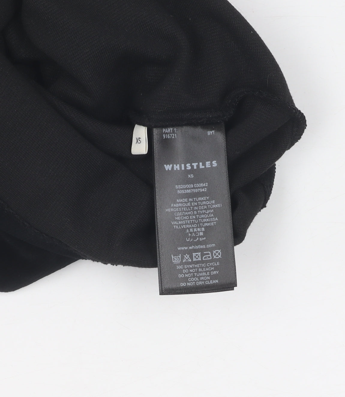 Whistles Women's XS Black Pencil Skirt