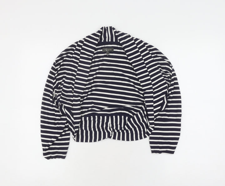 Alexon Women's Black Striped Cardigan, Size L