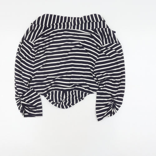 Alexon Women's Black Striped Cardigan, Size L