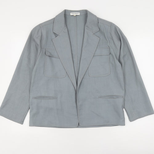 Windsmoor Women's Grey Blazer, Size 14, Classic Wool Jacket