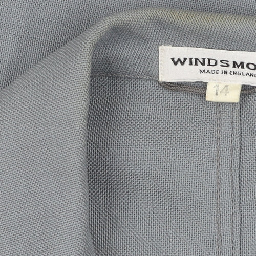 Windsmoor Women's Grey Blazer, Size 14, Classic Wool Jacket