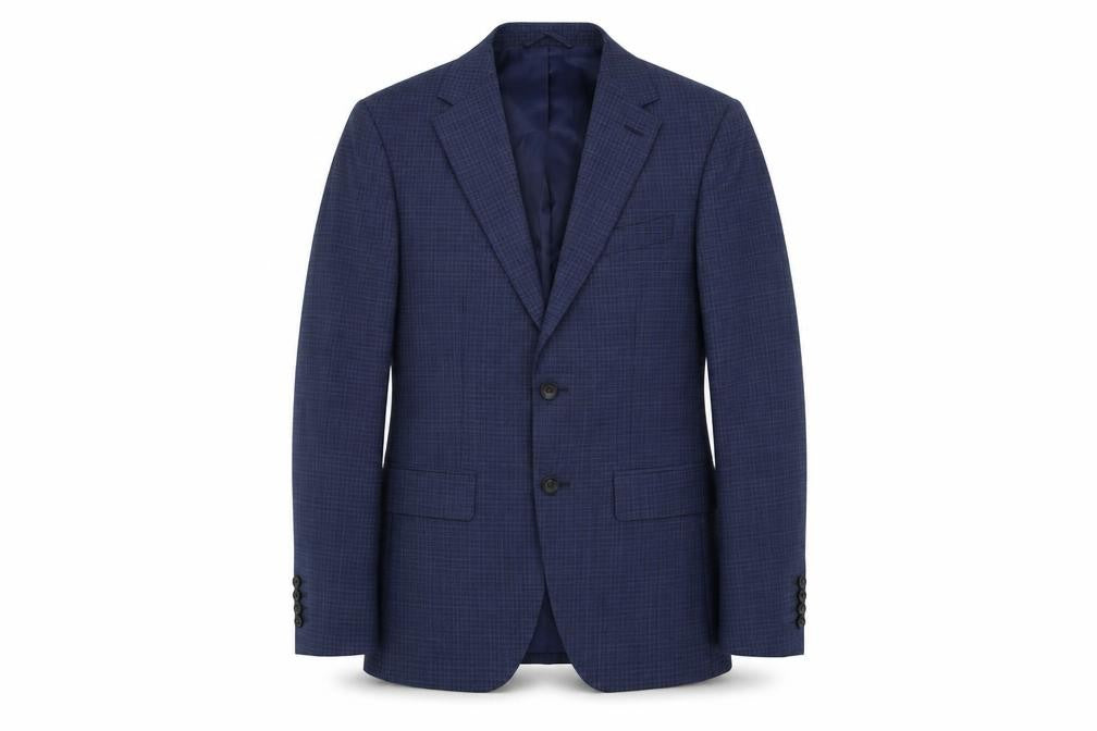 DKNY Moss Bros Men's Blue Slim Fit Blazer, Size 36R