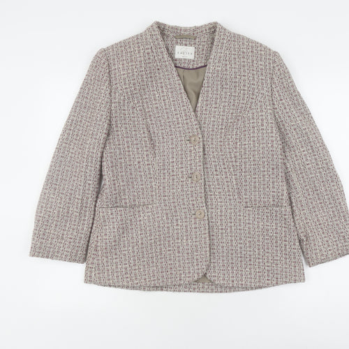Eastex Women's Multicoloured Check Blazer, Size 12, Classic Style