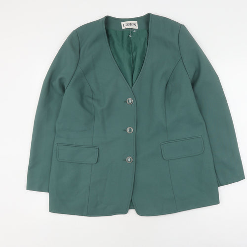 Eastex Women's Green Suit Jacket - Size 18 Classic Fit