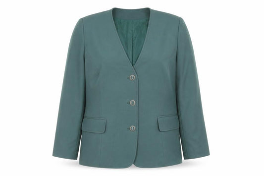 Front view of Eastex Women's Green Suit Jacket -, size 18, Classic Fit