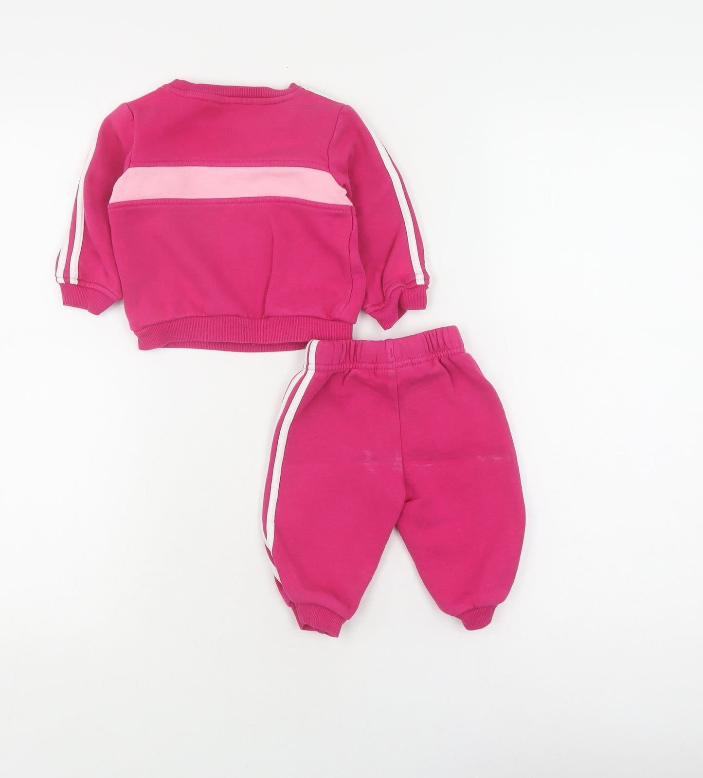 Adidas Pink Unisex Baby Tracksuit 3-6 Months - Comfortable & Stylish
