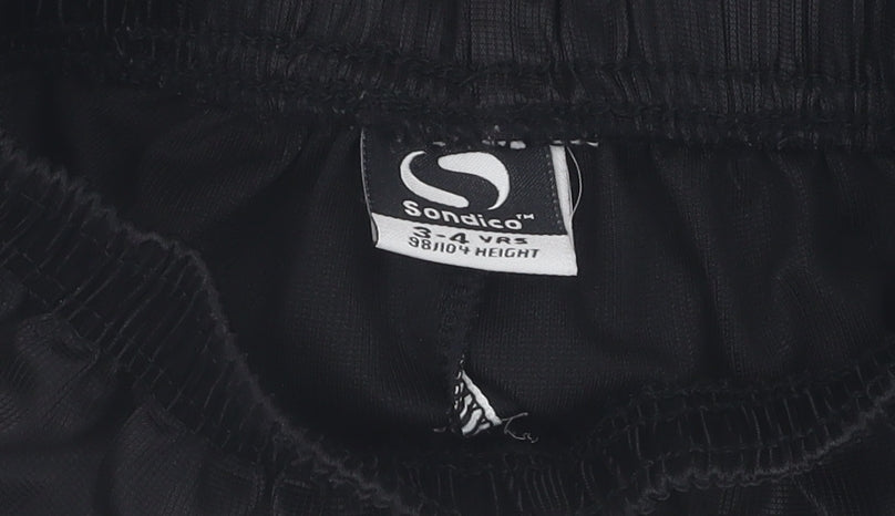 Sondico Boys Black Shorts 3-4 Years Elastic Waist