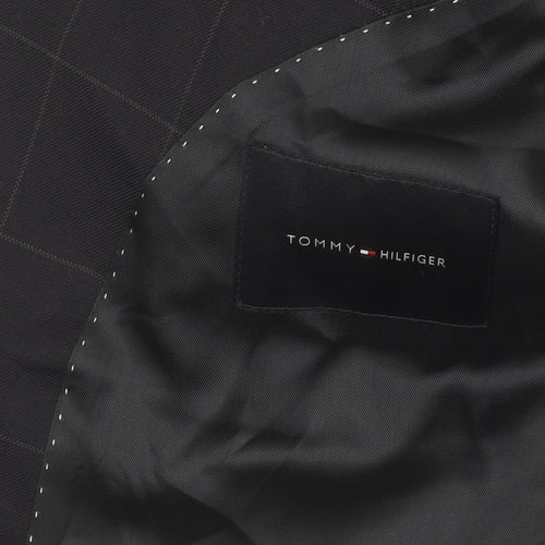 Tommy Hilfiger Men's Blue Check Blazer, Size 42S, Wool, Formal