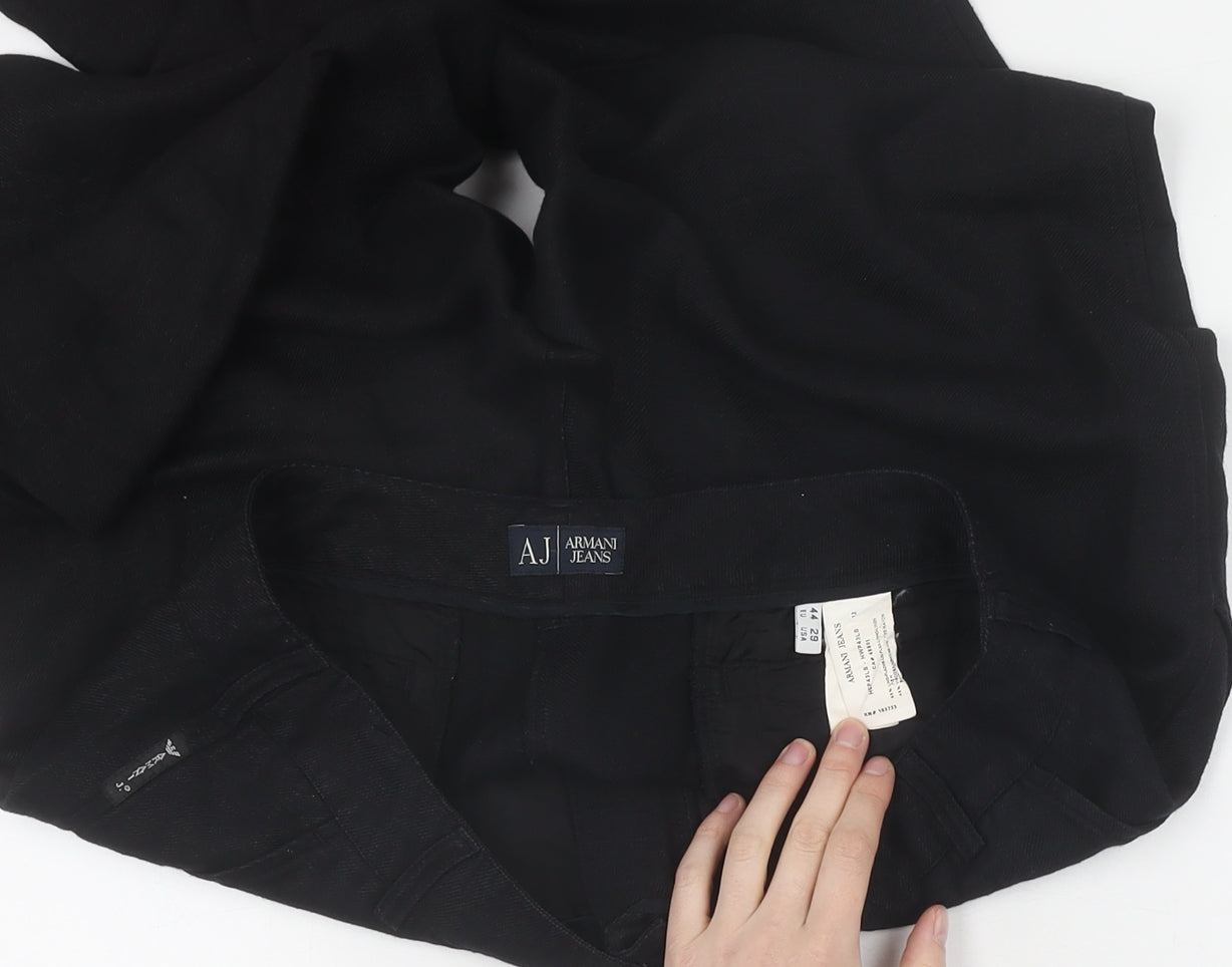 Armani Jeans Women's Black Chino Trousers Size 12