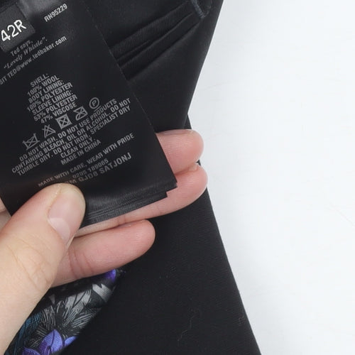 Ted Baker Men's Black Blazer Size 42R Formal