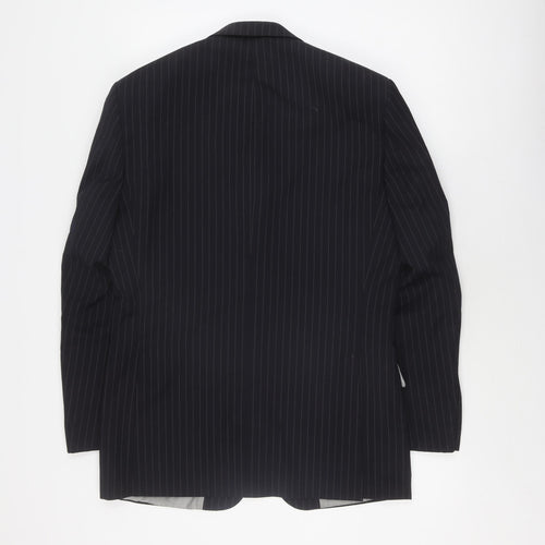 Berwin & Berwin Men's Black Striped Blazer 38 Regular