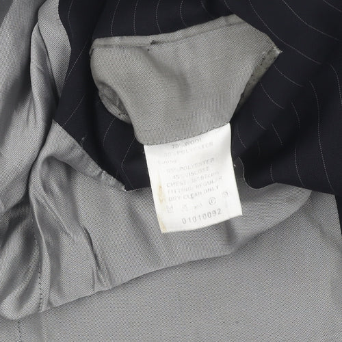 Berwin & Berwin Men's Black Striped Blazer 38 Regular