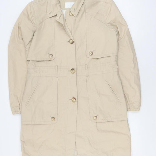 DKNY Jean Women's Beige Mid-Length Cotton Jacket