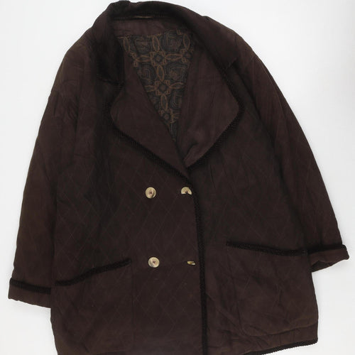 Goldix Women's Brown Quilted Jacket Size 18