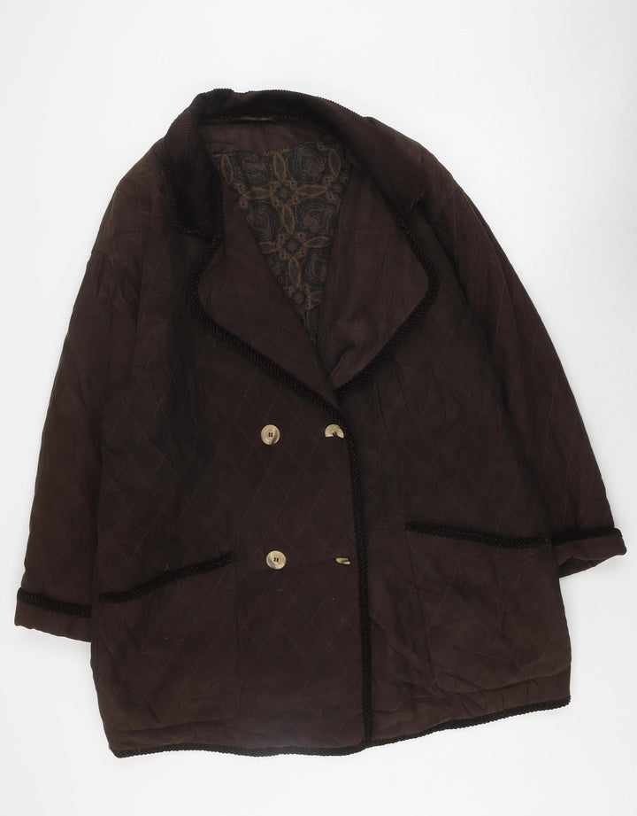 Goldix Women's Brown Quilted Jacket Size 18