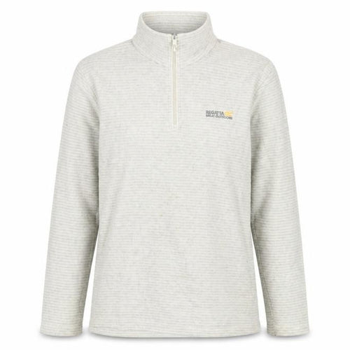 Regatta Women's Grey Striped 1/2 Zip Sweatshirt Size 10