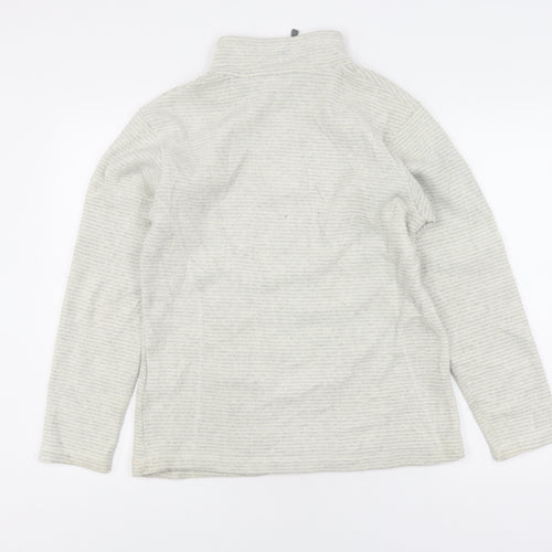 Regatta Women's Grey Striped 1/2 Zip Sweatshirt Size 10