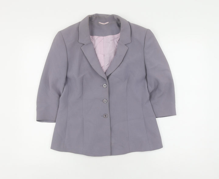 Principles Women's Grey Blazer Size 12, Formal Business Style