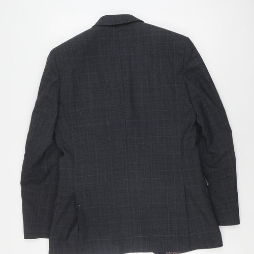 Racing Green Blue Check Blazer for Men, Size 40L