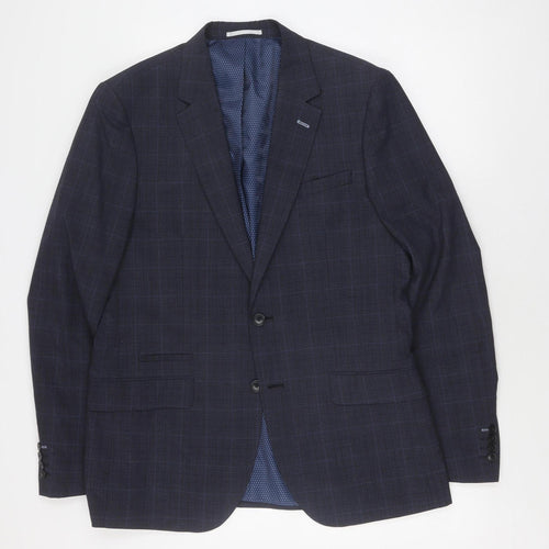 Burton Menswear Blue Check Blazer, 42L