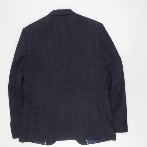 Burton Menswear Blue Check Blazer, 42L