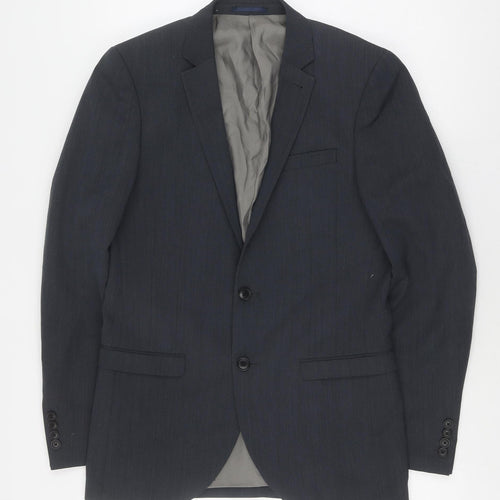 Next Men's Grey Blazer, 38R, Single-Breasted