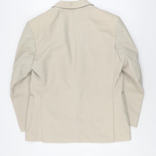 Greenwoods Men's Beige Blazer 40S Two-Button Single-Breasted