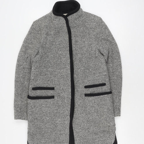 Zara Women Grey Wool Blend Cape Coat S