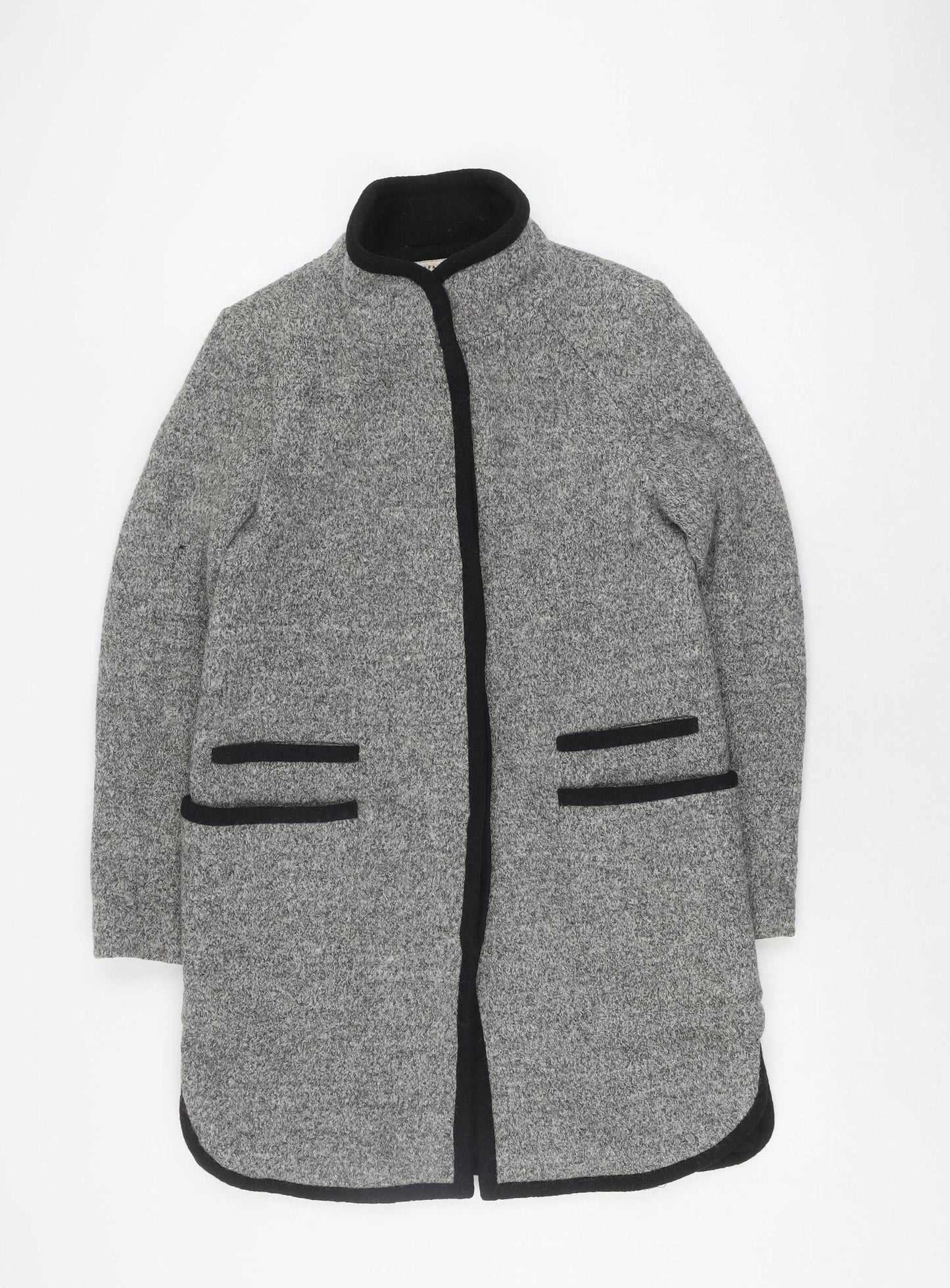 Zara Women Grey Wool Blend Cape Coat S