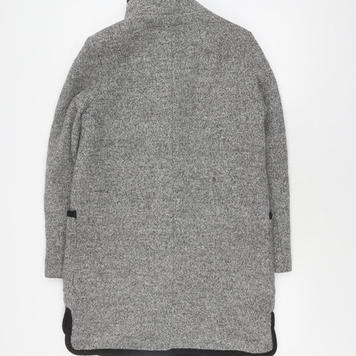 Zara Women Grey Wool Blend Cape Coat S