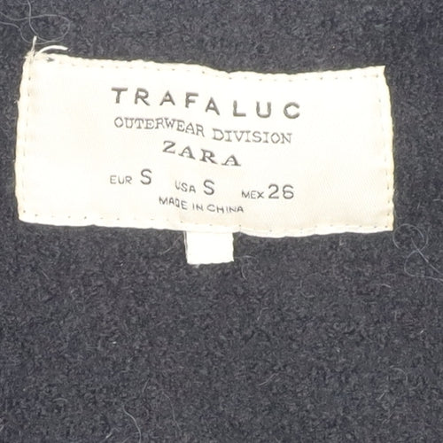 Zara Women Grey Wool Blend Cape Coat S