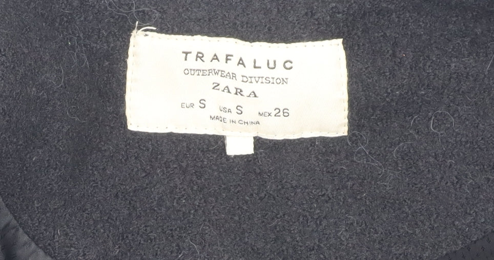 Zara Women Grey Wool Blend Cape Coat S