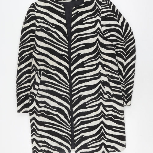 Zara Woman Zebra Print Blazer, XS, Black/White, Casual