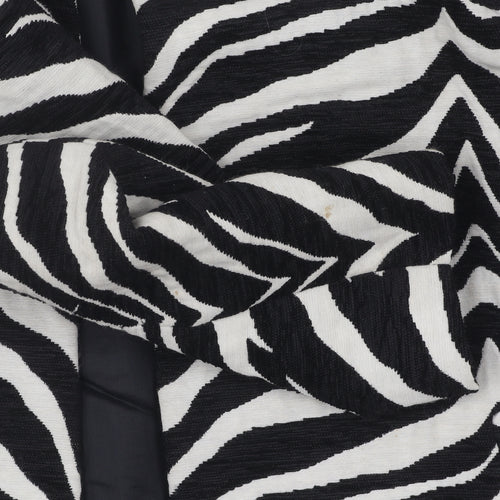Zara Woman Zebra Print Blazer, XS, Black/White, Casual