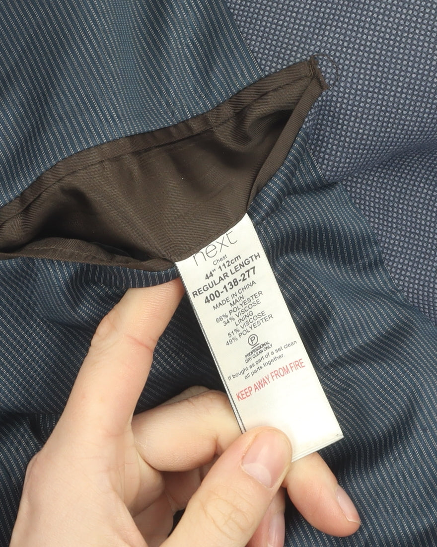 Next Tailoring Men's Blue 44 Regular Blazer