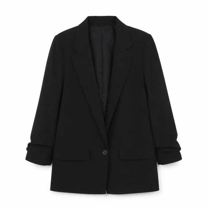 Mango Women's Black Blazer S, Notch Lapel, Lined