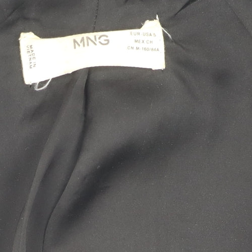 Mango Women's Black Blazer S, Notch Lapel, Lined