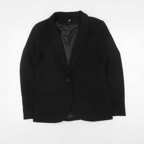 H&M Women’s Black Size 12 Blazer – Classic Business Lined