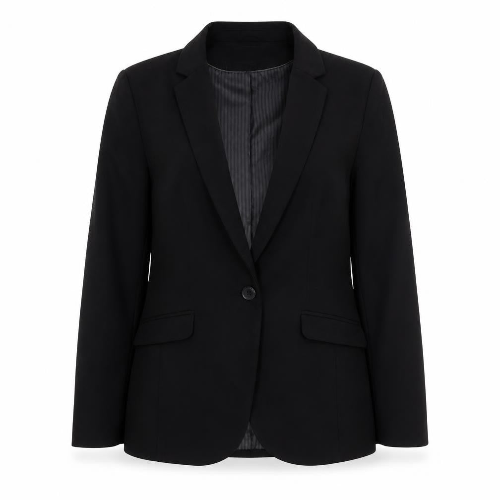 H&M Women’s Black Size 12 Blazer – Classic Business Lined