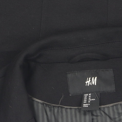 H&M Women’s Black Size 12 Blazer – Classic Business Lined